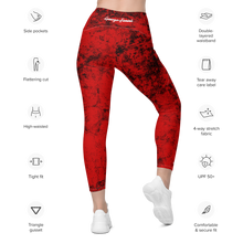 將圖片載入圖庫檢視器 George Isaiah ASH RED Leggings with Pockets