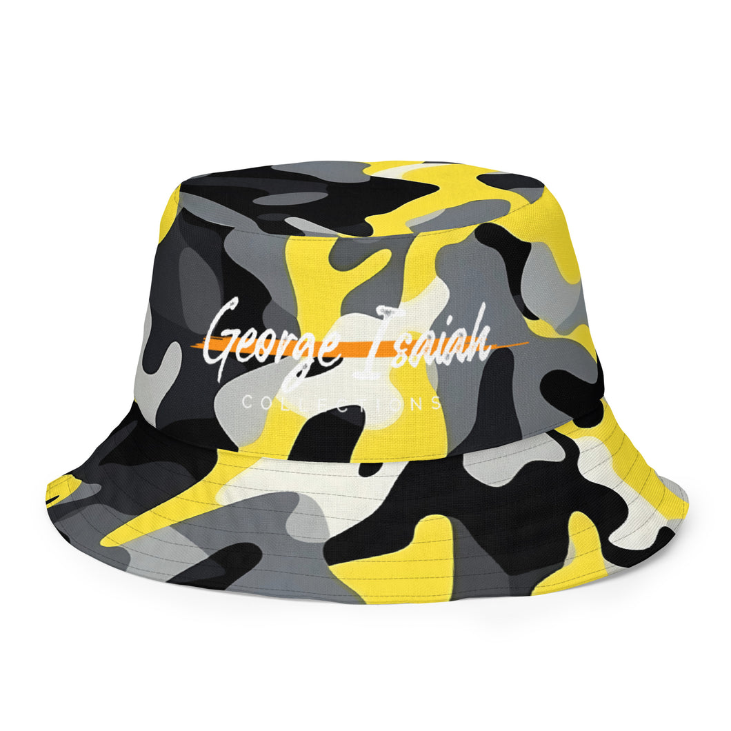 George Isaiah Banana bubbleGum camouflage Reversible bucket hat