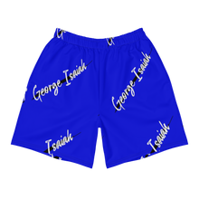 將圖片載入圖庫檢視器 George Isaiah, BLK Label, Blue, Men&#39;s Athletic, Long Shorts
