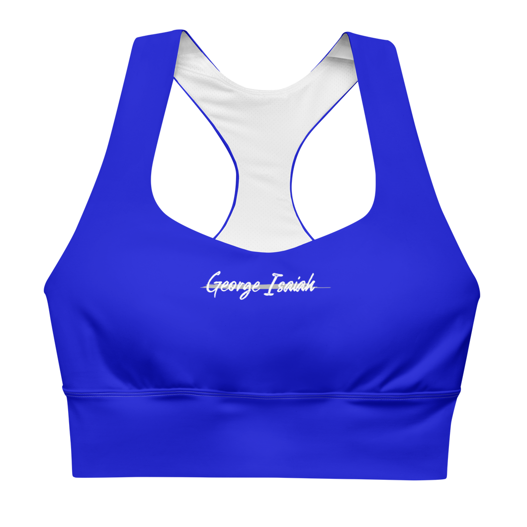 George Isaiah Blue Sports Bra