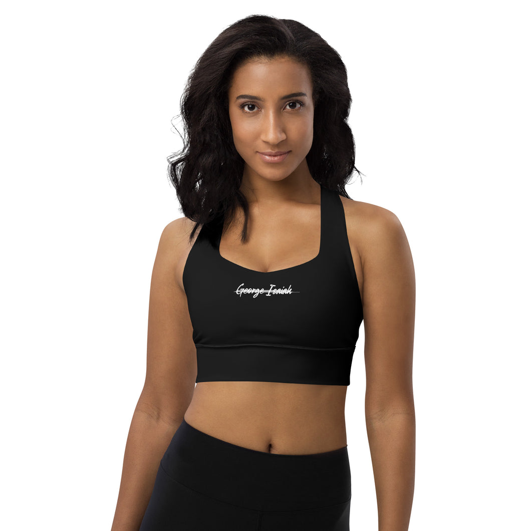 George Isaiah Black Sports Bra