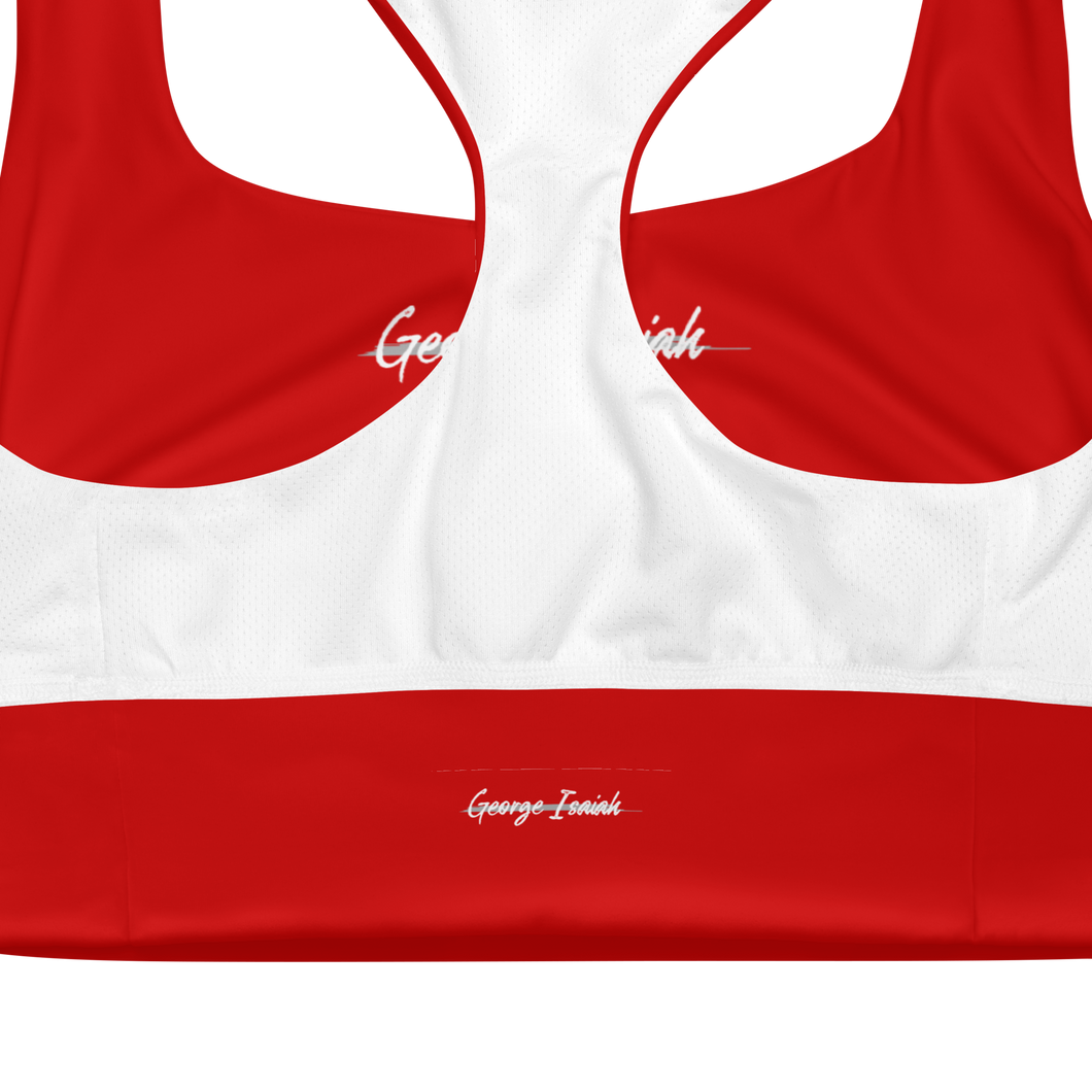 George Isaiah Red Sports Bra