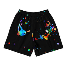 將圖片載入圖庫檢視器 George Isaiah, Scattered paint, Men&#39;s, Athletic, Long Shorts
