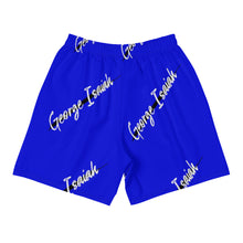 將圖片載入圖庫檢視器 George Isaiah, BLK Label, Blue, Men&#39;s Athletic, Long Shorts
