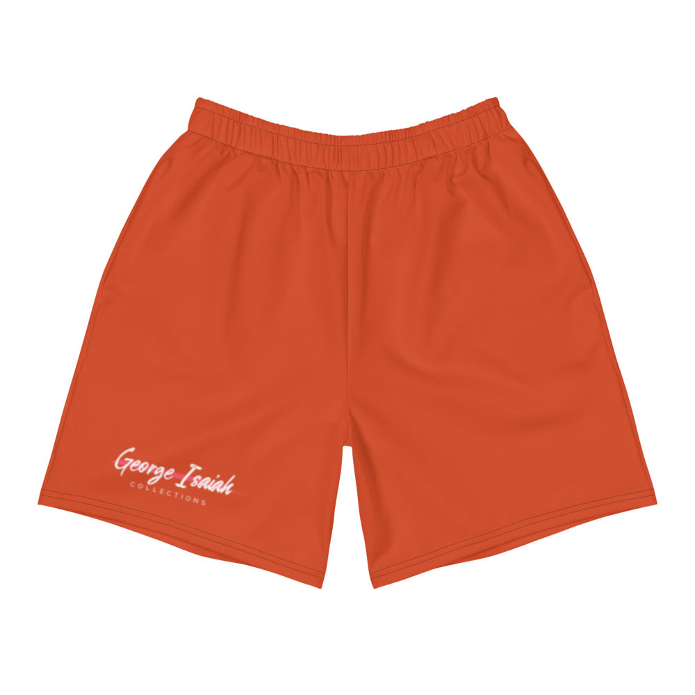 George Isaiah, Orange Burst, Men's Athletic, Long Shorts