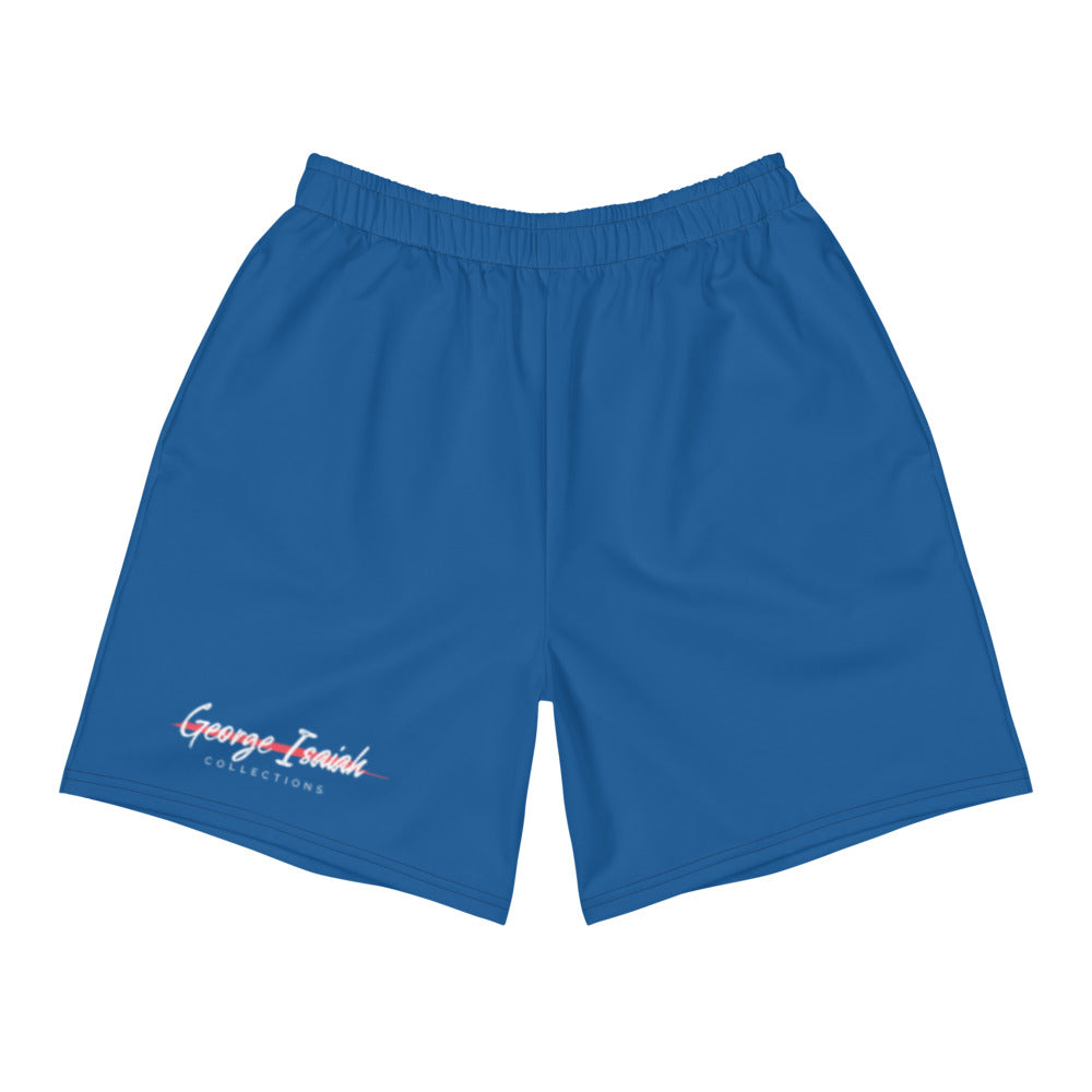 George Isaiah, Sea Blue, Men's Athletic, Long Shorts