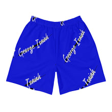 將圖片載入圖庫檢視器 George Isaiah, BLK Label, Blue, Men&#39;s Athletic, Long Shorts
