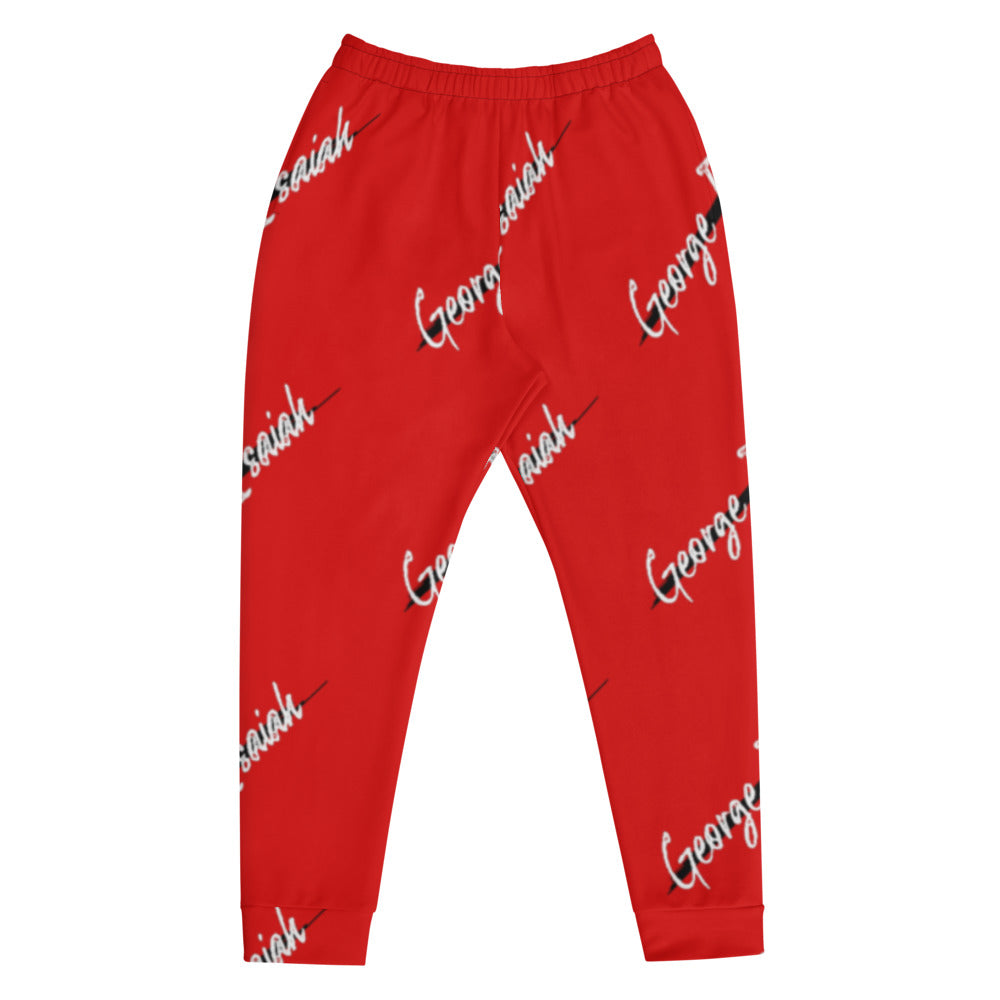 George Isaiah, RED, Black Label, all over, Men's Jogger's