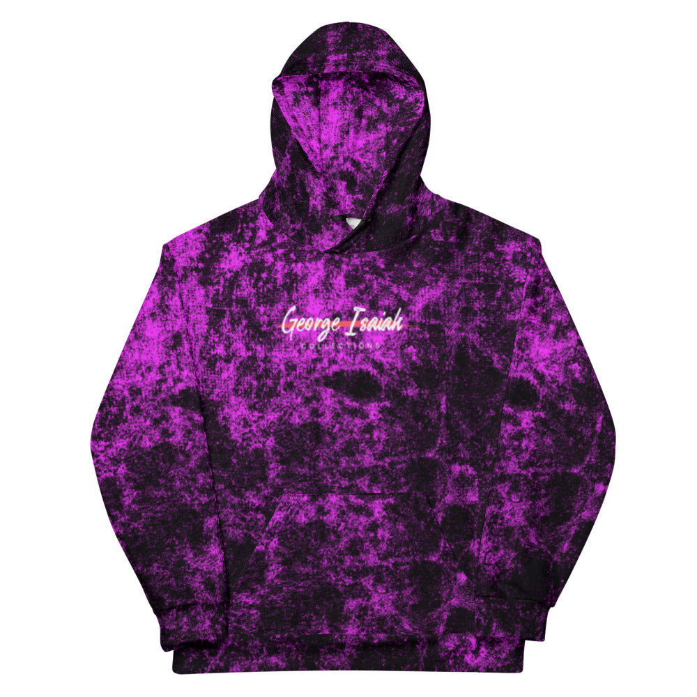 George Isaiah, Purple Ash, All-Over Print Unisex Hoodie