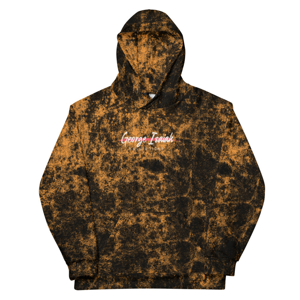 George Isaiah, Orange Ash, All-Over Print Unisex Hoodie