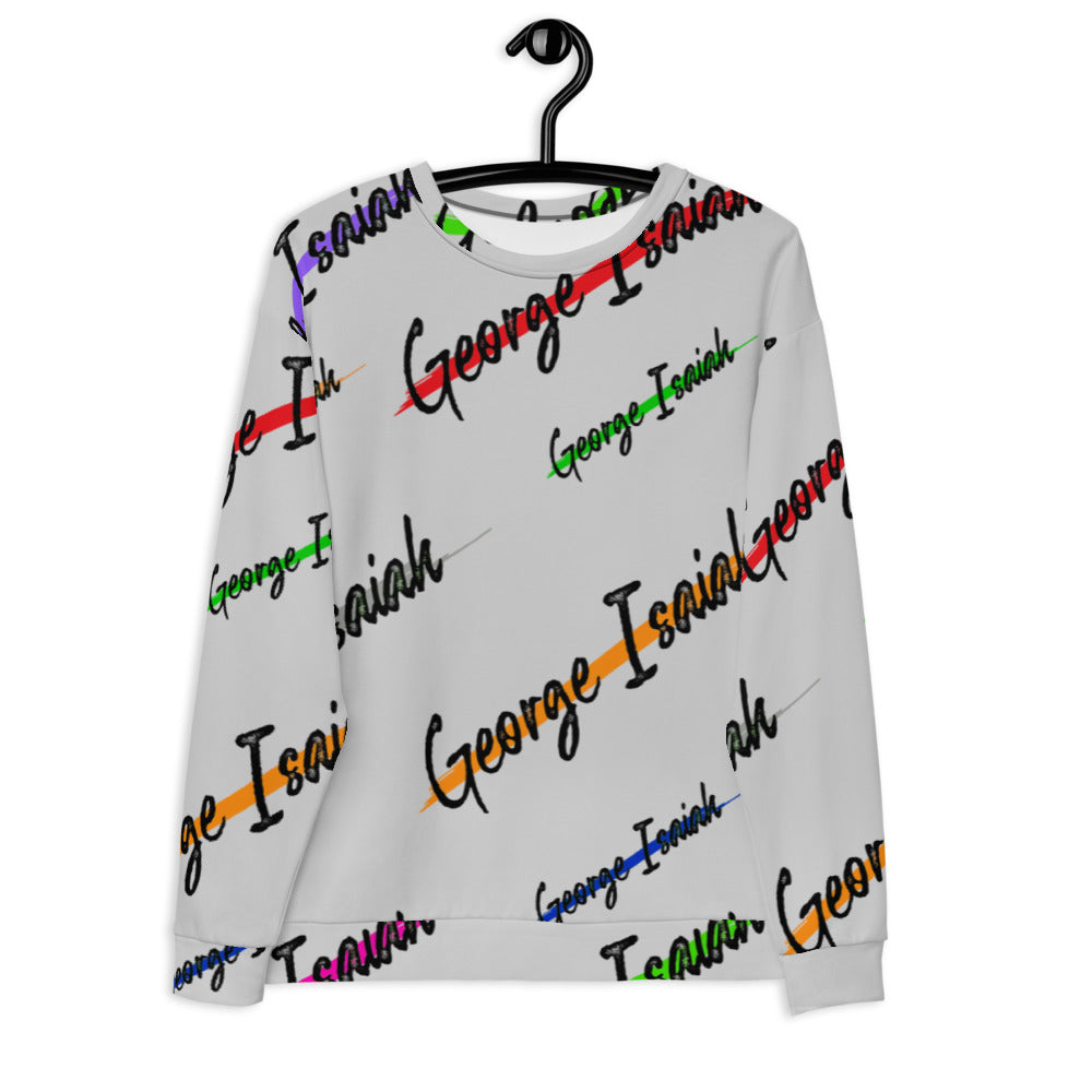 George Isaiah, heather gray, Color Label, All Over, Unisex Sweatshirt