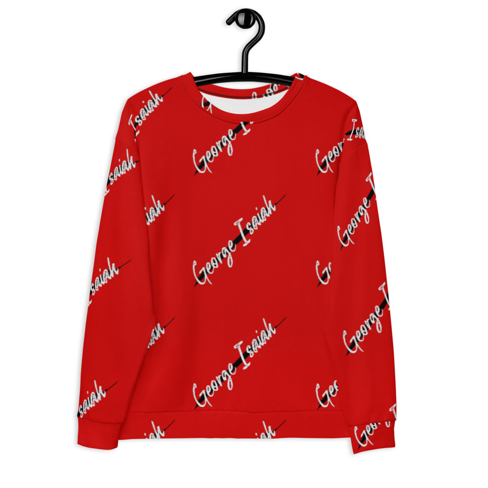 George Isaiah, RED, Black Label, all over, All Over, Unisex Sweatshirt