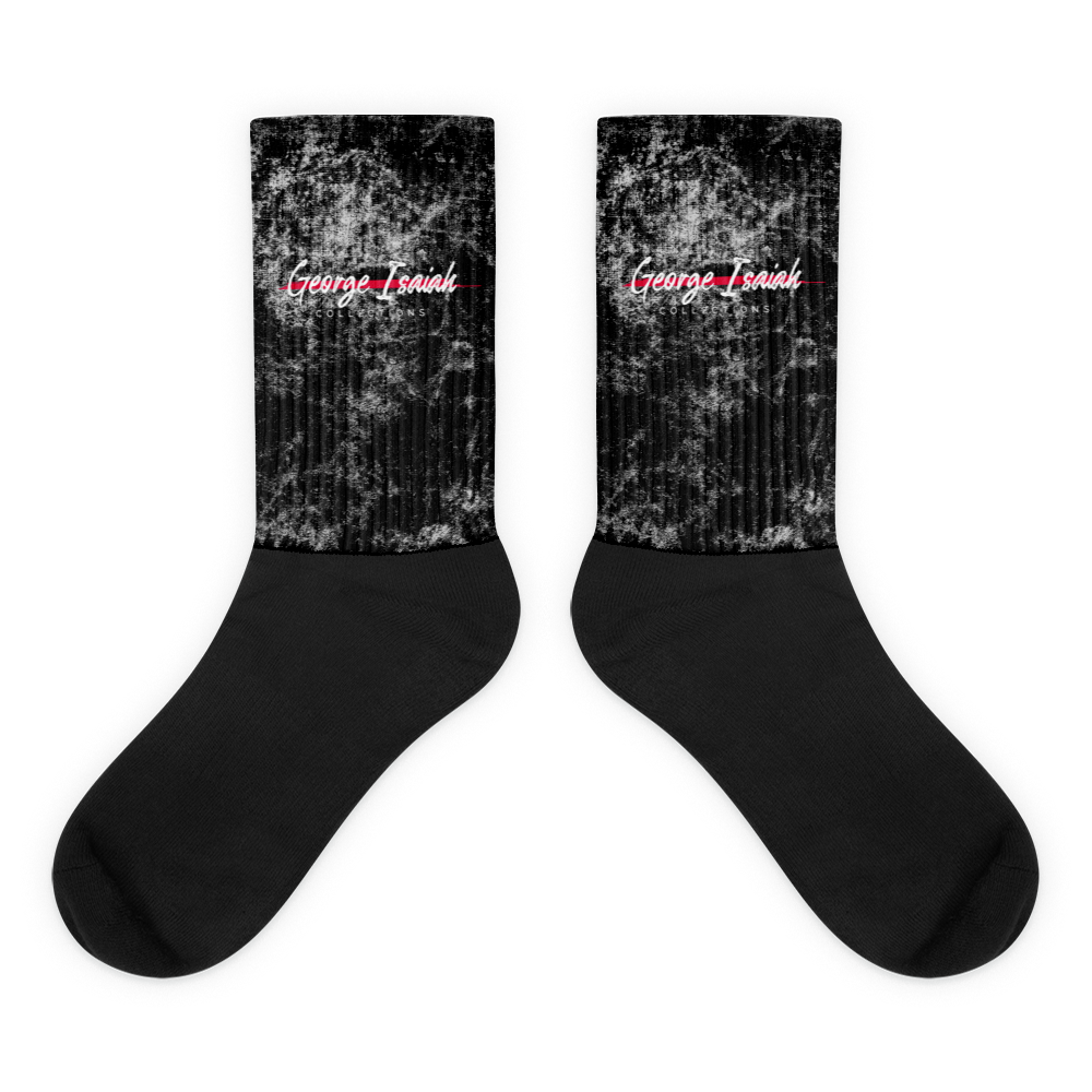 George Isaiah, Snow Dust Ash, All-Over Print Unisex Socks